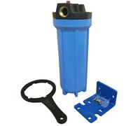 Finerfilters 10" Standard Blue Water Filter Housing With 3/4" Ports & Pressure Reducing Valve