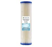 Finerfilters 10" Standard Pleated Sediment Water Filter - 10" X 2.5" - Washable Filter To Extend Lifespan, Fits 10" Filter Housings - 10 Micron