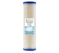 Finerfilters 10" Standard Pleated Sediment Water Filter - 10" X 2.5" - Washable Filter To Extend Lifespan, Fits 10" Filter Housings - 20 Micron