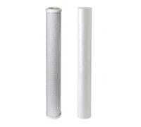 Finerfilters 20" Pole Fed Window Cleaning Ro Replacement Pre Filter Cartridges (1 X Sediment & 1 X Carbon)