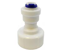 Finerfilters 3/4" bsp to 1/4" Pushfit Connector - Feed Water Connection Fitting - (Fridge Freezer water filter plumbing fitting or any water system with 1/4" lldpe water pipe)
