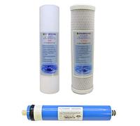 FINERFILTERS 3 Stage Drop In 100GPD Aquatic Reverse Osmosis Replacement Water Filters and Membrane
