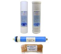FINERFILTERS 4 Stage Aquarium Reverse Osmosis Replacement Water Filters with 75 GPD membrane
