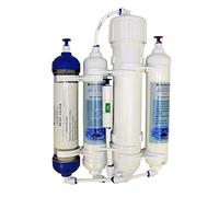 Finerfilters 4 Stage Compact RODI Reverse Osmosis Filter System with DI Resin Stage for Aquariums, suitable for Tropical/Marine/Discus Fish etc. (75 GPD)