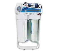 Finerfilters 5 Stage Pumped RO Water Filter System for Aquarium and Dental with Inline TDS Meter and Dual DI Resin (50GPD)