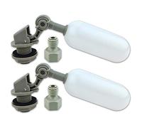Finerfilters Adjustable Float Valve 1/4" for Reverse Osmosis, Aquariums, Hydroponics, Automatic Feeders (2 Pack)