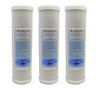 Finerfilters Carbon Block Water Filter Cartridge - 10" X 2.5" - 5 Micron - Coconut Carbon Filter Cartridge For Drinking Water Systems (3 Pack)
