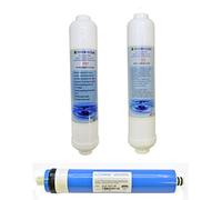 FINERFILTERS Compact 3 Stage Aquarium Reverse Osmosis Water Filter Replacement Filters & 50GPD Membrane