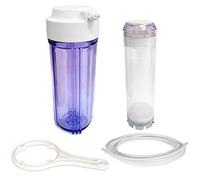 Finerfilters Fluidised Bed or Phosphate Reactor Filter System - 10" Clear Housing with 1/4" Connections, Refillable Media Cartridge and 5M of Tubing