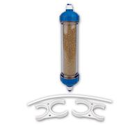 Finerfilters Inline Di Resin Cartridge - 1/4" Push Fit Refillable Cartridge Filled With 250Ml Tulsion Mb115 Di Resin