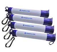 Finerfilters Personal Portable Water Filter Straw with Activated Carbon - 0.01 Micron Filter Membrane Provides Microbiological Water Purification, Ideal For Camping & Hiking etc. (4)