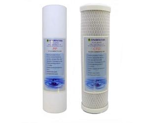 Finerfilters Reverse Osmosis Replacement Filter Pack - 5 Micron Sediment & 5 Micron Carbon Block Filter