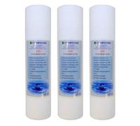 Finerfilters Sediment Water Filter Cartridge - 10" X 2.5" - 5 Micron - Spun Polypropylene (3 Pack)