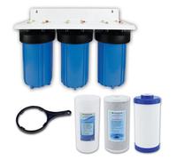 Finerfilters Standard Limescale Prevention Whole House Water Filter System 10" Jumbo Triple