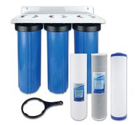 Finerfilters Standard Limescale Prevention Whole House Water Filter System 20" Jumbo Triple