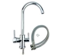 Finerfilters Ultra-Modern 3-Way Chrome Tri-Flow Kitchen Water Filter Faucet/tap For Hot, Cold And Filtered Drinking Water