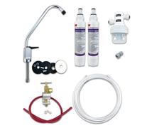 Finerfilters Under Sink Drinking Water Filter System with 3M AP2-C405-SG Quick Change, 0.5 Micron Water Filter - Full DIY System (Lever Tap, 2 Filters (12 Months))