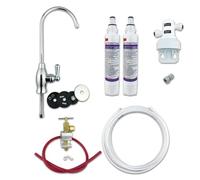 Finerfilters Under Sink Drinking Water Filter System with 3M AP2-C405-SG Quick Change, 0.5 Micron Water Filter - Full DIY System (Baseball Tap, 2 Filters (12 Months))
