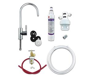 Finerfilters Under Sink Drinking Water Filter System with 3M AP2-C405-SG Quick Change, 0.5 Micron Water Filter - Full DIY System (Chrome Tap, 1 Filter (6 Months))
