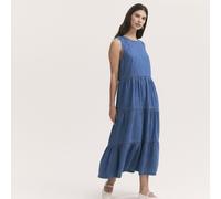 Finery London 100% Cotton Light Weight Denim Tiered Dress MID BLUE SIZE 18