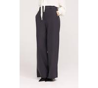Finery London Addie Regular Twill Wide Leg Trouser In Dark Grey Dark Grey