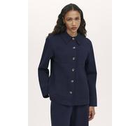 Finery London Agness Ponte Jersey Collared Jacket In Dark Navy Dark Navy