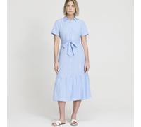 Finery London Aisling Blue Stripe 100% Cotton Poplin Shirt Dress Pe... BLUE STRIPE SIZE 10