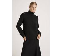 Finery London Albie Roll Neck Knitted Jumper In Black Black