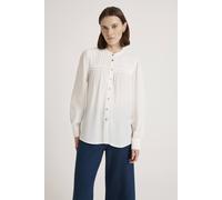 Finery London Andrea Crepe Button Through Blouse In Off White Off White 8