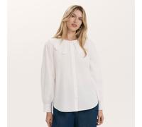 Finery London Ansley Embroidered Collar Cotton Poplin Shirt WHITE SIZE 18