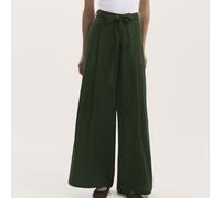 Finery London Athena Linen Viscose Mix Trousers Short BLACK SIZE 12
