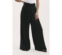 Finery London Athena Regular High Waist Wide Trouser In True Black True Black