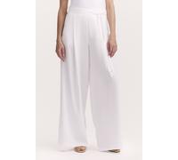 Finery London Athena Regular High Waist Wide Trouser In White White