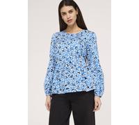 Finery London Bel Leopard Print Top In Bright Blue Bright Blue 10