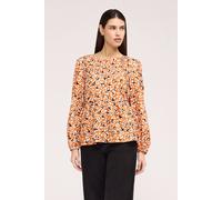 Finery London Bel Leopard Print Top In Tangerine Tangerine