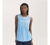 Finery London Chrissy Cambric Cotton Detailed Top BLACK SIZE 10