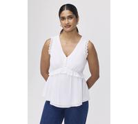 Finery London Cyma Sleeveless Cotton Top In White White