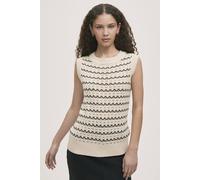 Finery London Dion Striped Knitted Sleeveless Top In Warm White Warm White