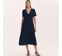 Finery London Edith Viscose Jersey Stretch Dress with Buttons KHAKI SIZE 8