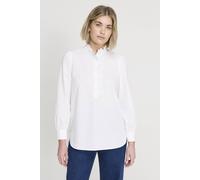 Finery London Elizabeth Frill Detail Cotton Shirt In White White