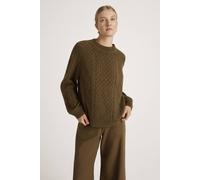 Finery London Ellie Crew Neck Knitted Jumper In Dark Olive Dark Olive 16
