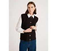 Finery London Janette Round Neck Knitted Vest Black