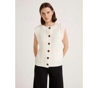 Finery London Janette Round Neck Knitted Vest Ivory