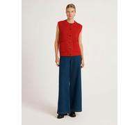 Finery London Janette Round Neck Knitted Vest Red