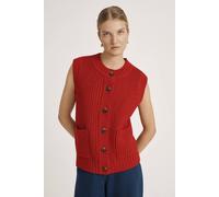 Finery London Janette Round Neck Sweater Vest In Red Red