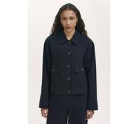 Finery London Kelsie Cotton Canvas Button Front Jacket In Dark Navy Dark Navy