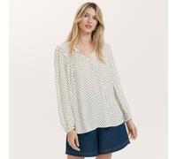 Finery London Kiya Spot Print Moon Crepe Top BLUE SPOT SIZE 10