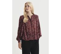 Finery London Lia Printed Chiffon Blouse In Wine Wine