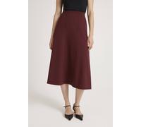 Finery London Mae Ponte Jersey Midi Skirt In Maroon Maroon 20