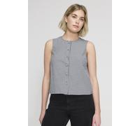 Finery London Maggie Cotton Gingham Sleeveless Top In Black Black
